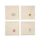 MIDNATT Napkins 4-Pack Charms - BEIGE - 40X40 cm