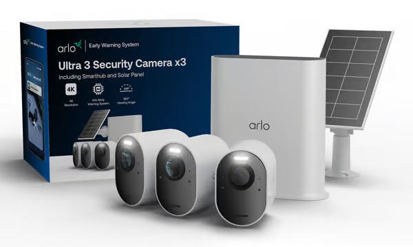 Arlo Ultra 3 Security Camera 3-cam kit + Solar Panel VMC53