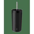 STELTON Stelton To Go Sip Vacuum Insulated Cup With Straw 0.4 L. Soft Black - SOFT BLACK - 0.4 L