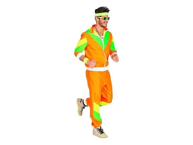 80-tals joggingdräkt, orange