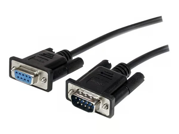 StarTech.com 1m Black Straight Through DB9 RS232 Serial Cable - M/F