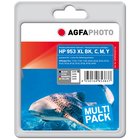 AgfaPhoto APHP953SETXL värikasetti 4 kpl Yhteensopiva Musta, Syaani, Magenta, Keltainen