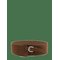 MANGO Wide Split Leather Belt - BROWN - S – kuva 1