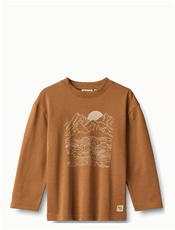 WHEAT T-Shirt L/S Adam - WARM HAZEL - 152 – kuva 1/2