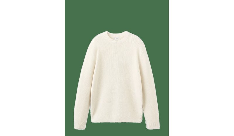 MANGO Medium-Knit Microstructure Sweater - LIGHT BEIGE - XXL – kuva 1/2