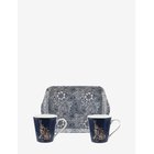 MORRIS & CO Wightwick Mug & Tray Set - BLUE - One Size
