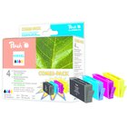 Peach PI300-370 mustekasetti 4 kpl Korkea (XL) värintuotto Musta, Syaani, Magenta, Keltainen 315510