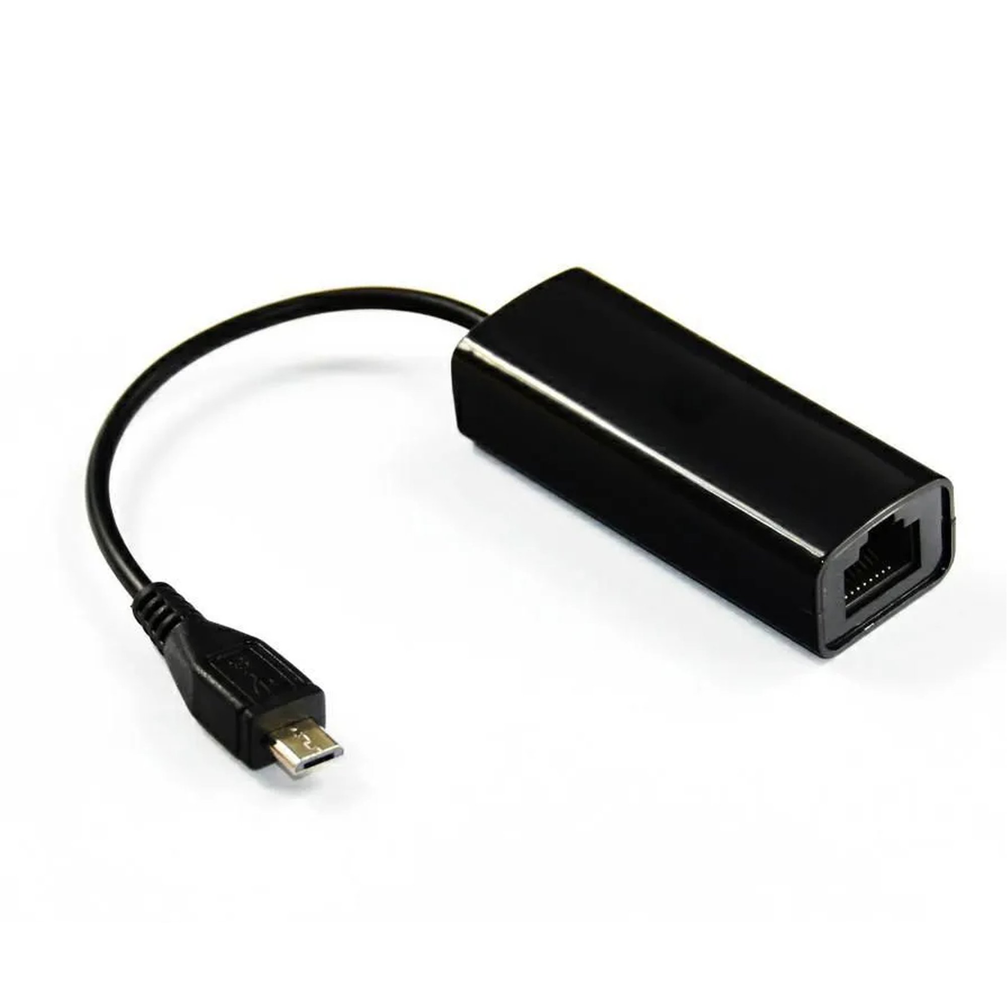 MicroConnect Micro USB â€“ RJ45 -adapteri, musta
