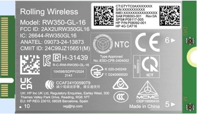 HP 4G LTE-Advanced Pro Cat16 WWAN B8BD2AA