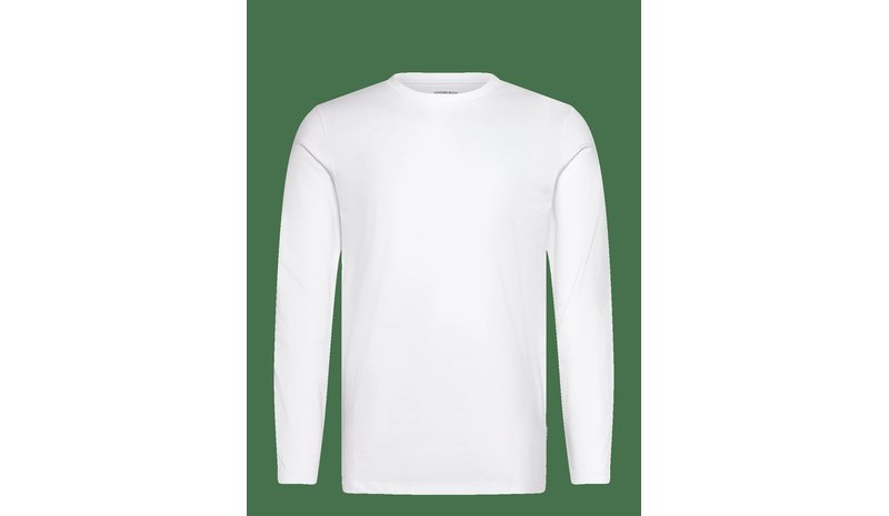 LINDBERGH Basic O-Neck Stretch Tee L/S - WHITE - S – kuva 1/2