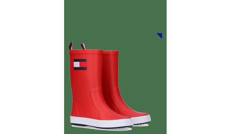 TOMMY HILFIGER Flag Rain Boot Black - RED - 25/15.5 cm – kuva 1/2
