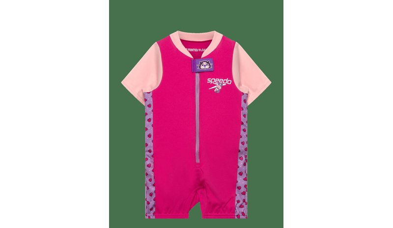 SPEEDO Printed Float Suit - PINK/PURPLE - 2-3 – kuva 1/2