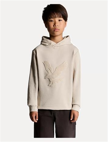 LYLE & SCOTT Towelling Eagle Pullover Hoodie - PUTTY - 140-146 – kuva 1/2