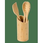 SATAKE Utensils 3Pcs & Utensil Rack Bamboo - BROWN - 10 cm