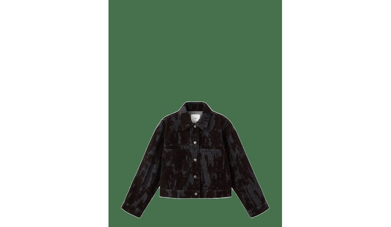 MANGO Devoré Denim Jacket - DARK BROWN - M – kuva 1/2
