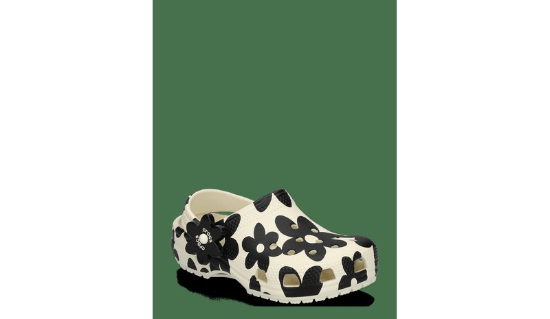 CROCS Classic Pop Petals Clog T - SUMMIT WHITE/BLACK - 24/25 – kuva 1/3