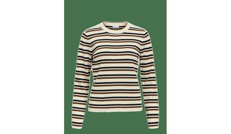OBJECT Objester L/S Re Knit Pullover Noos - BIRCH - L – kuva 1/2