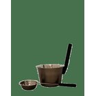 EMENDO Dark Grey Sauna Bucket And Ladle, Steel - GREY - One Size