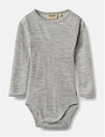 WHEAT Wool Body L/S Lucca - MELANGE GREY - 86 – kuva 1/2