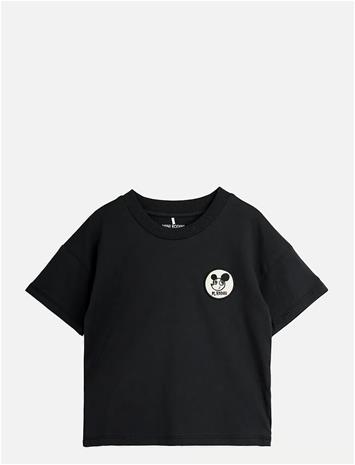 MINI RODINI Ritzratz Patch Ss Tee - BLACK - 80/86 – kuva 1/2