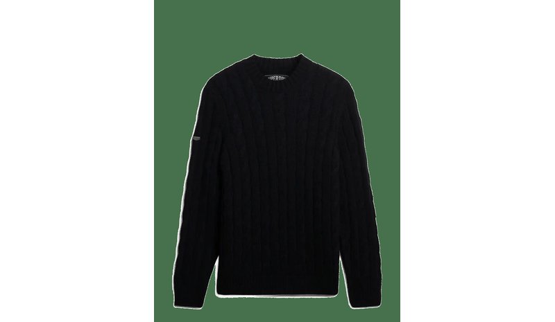 SUPERDRY Jacob Cable Jumper - ECLIPSE NAVY - M – kuva 1/2