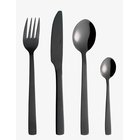 AIDA Raw - Bestik 16 Dele Sæt Blank Sort Belægning 4 X (Kniv, Ske, Gaffel, Kaffeske) Gaveæske - BLACK - One Size