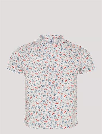 PETIT BATEAU Sf Blouses Mc - MARSHMALLOW/MULTICO - 95 – kuva 1/2