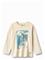WHEAT T-Shirt L/S Dixie Print - OFFWHITE - 152 – kuva 1