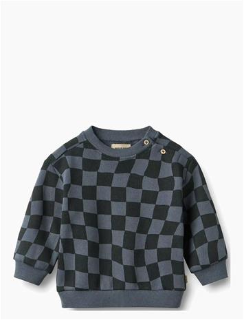 WHEAT Sweatshirt L/S Elliot - NAVY BLUE CHECK - 92 – kuva 1/2