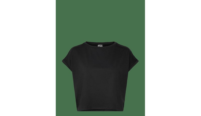 AIM´N Soft Basic Roll Sleeve Top - BLACK - L – kuva 1/2