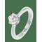BY JOLIMA Classic Solitaire Stone Ring - SILVER - 1.6 cm – kuva 1