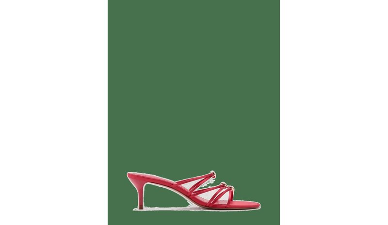 MANGO Satin Strap Heeled Sandal - RED - 40 – kuva 1/2