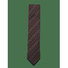 LINDBERGH BLACK Wool Tie With Pattern 7 Cm - BROWN - One Size