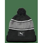 PUMA GOLF Puma Sport Pom Beanie - PUMA BLACK-SHADY GRAY - One Size