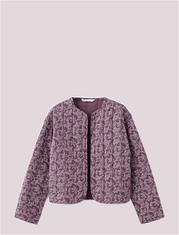 Mango Reversible Printed Quilted Jacket - Purple - L – kuva 2/3