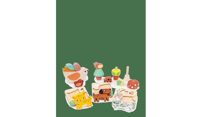 MENTARI Puzzle Set - Garden Playtime - MULTI - One Size – kuva 1/2
