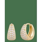 SNÖ OF SWEDEN Essential Honey Crystal Small Oval Ear G/Clear - Onesize - G/CLEAR - One Size