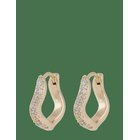 SNÖ OF SWEDEN Union Curve Crystal Ring Ear 15Mm G/Clear - Onesize - G/CLEAR - One Size
