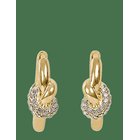 SNÖ OF SWEDEN Everly Small Knot Crystal Ring Ear 15Mm G/Clear - Onesize - G/CLEAR - One Size