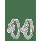 SNÖ OF SWEDEN Everly Small Knot Crystal Ring Ear 15Mm S/Clear - Onesize - S/CLEAR - One Size