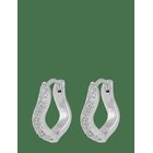 SNÖ OF SWEDEN Union Curve Crystal Ring Ear 15Mm S/Clear - Onesize - S/CLEAR - One Size