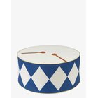 FABELAB Christmas Cushion - Drum - Regal Blue - NATURAL, REGAL B - 50 cm DIAX22 cm H