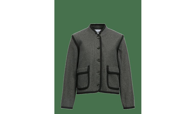 OBJECT Objisla Short Re Jacket 142 - MEDIUM GREY MELANGE - 40 – kuva 1/2