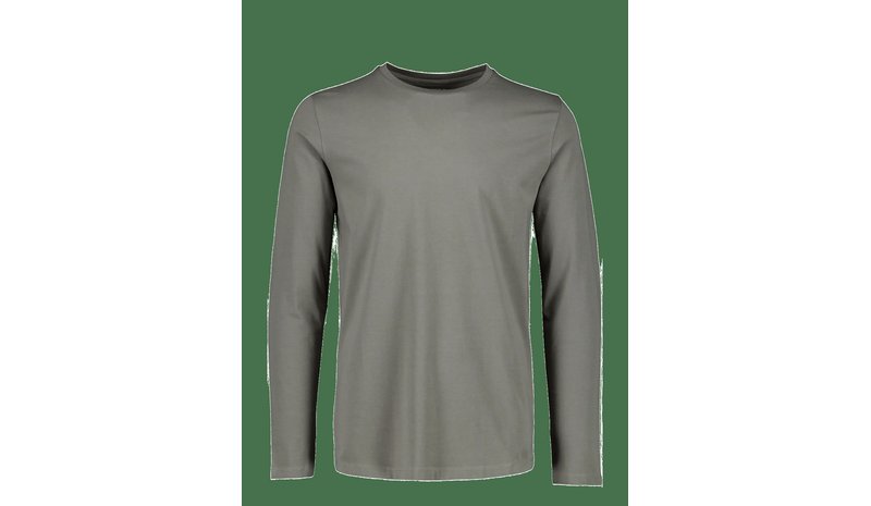 LINDBERGH Basic O-Neck Stretch Tee L/S - DK GREY STONE - S – kuva 1/2