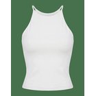 DROP OF MINDFULNESS Butter Soft High Neck Tank Top - OPTIC WHITE - XL