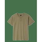 BRIXTON Brixton Baseline Henley Tee - OLIVE SURPLUS VINTAGE WASH - M