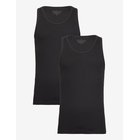 BREAD & BOXERS 2-Pack Tank Ribbed - BLACK - XL