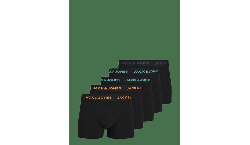 JACK & JONES Jaclad Solid Trunks 5 Pack - BLACK - S – kuva 1/2