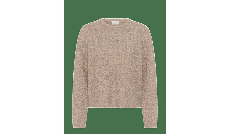 KAFFE Kamelanie Pullover - BEIGE MELANGE - L – kuva 1/2
