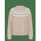 KAFFE Kaberta Pullover - BEIGE MEL. -GREY/CHALK PATTERN - M – kuva 1